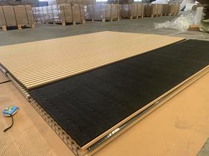 פוליאסטר סיבים חסינים בפני לוח קיר אקוסטי עבור משרד המלון עיצוב קיר - Product Image 4