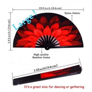 Abanico Plegable de Bambú Grande de 13 Pulgadas con Diseño Nuevo 2024, Estilo Musical Pintado, para Hombres y Mujeres, Ideal para Festivales y Fiestas - Product Image 2