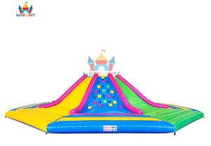 Grande <span class=keywords><strong>structure</strong></span> de jeu <span class=keywords><strong>gonflable</strong></span> pour enfants avec mur d'escalade et toboggan multicolores pour fêtes en plein air / <span class=keywords><strong>location</strong></span> - Product Image 2