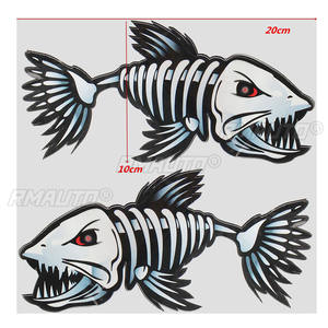 2/4 pegatinas de vinilo de esqueletos de peces (izquierda y derecha) para kayak, barco de pesca, coche, gráficos, accesorios y piezas para vehículos - Product Image 6