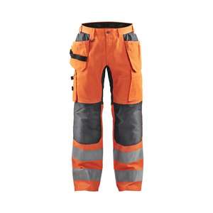 BLAKLADER - 155218115396D128 Pantalon haute visibilité stretch Orange/Gris moyen-EAN 7330509746073 HI-VIS WORKWEAR - Product Image 1