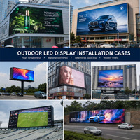 Écran LED vidéo extérieur P5 pour affichage commercial, installation fixe, service arrière, signalétique de bâtiment, projets publicitaires