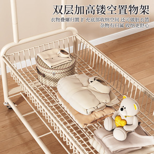 Perchero de ropa de doble barra con diseño de orejas de gato, perchero de pie para el hogar con almacenamiento para ropa y bolsos, móvil con almacenamiento para otoño y - Product Image 5