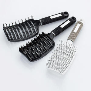 Cepillo de pelo portátil USB con cerdas rizadas de nailon, peine desenredante y de masaje con mango de plástico para cabello húmedo o seco - Product Image 5