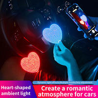 Lumière néon en forme de cœur brisé, lumière ambiante LED colorée pour voiture, décoration intérieure romantique, lumière pour modification de voiture