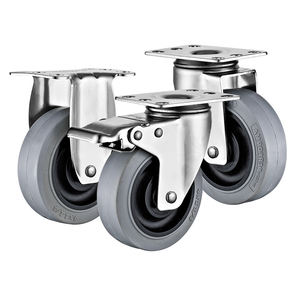 3 "4" 5 "mittelschwerer Edelstahl-drehbarer anti statischer TPR-Nachlauf Industrie wagen ESD-Rad rollen - Product Image 1