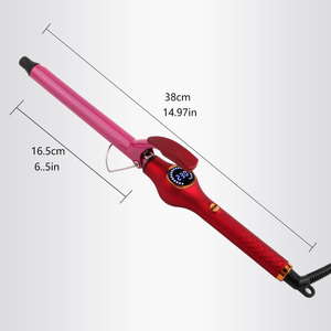 <span class=keywords><strong>Fer</strong></span> à friser électrique avec réglages de chaleur réglables et affichage de la température LCD pour le coiffage des cheveux secs - Product Image 2