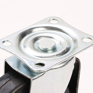 Lightweight 4 Inch Rubber <b>Caster</b> 100mm Diameter Swivel <b>Wheel</b> Flat Bottom Supermarket Trolley Accessory - Product Image 1