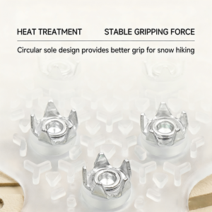Crampons invisibles en acier au manganèse, couvre-chaussures antidérapants résistants au froid en caoutchouc souple TPE, tailles <span class=keywords><strong>24</strong></span>-44 - Product Image 3