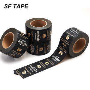 Best Seller Super Sticky Single Sided Waterless Acrylic Adhesive Reinforced for Amazon Kraft Paper Tape Top Packing Tape