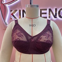 Soutiens-gorge grande taille fabriqués à Shantou, sexy, en dentelle, respirants, confortables, push-up, avec maintien et rehaussement, non convertibles, pour toutes les saisons, pour l'export.