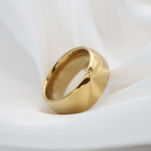 Classic Drum Shape Mirror Finish Stainless Steel <b>Ring</b> For Women Wedding Jewelry - Product Image 2