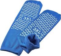 Meilleures chaussettes jetables antidérapantes à pois, épaisses et tricotées, avec logo sur le dessus pour la prévention des chutes, pour hommes adultes, usage hivernal
