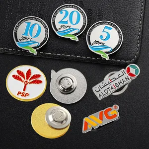 Cadeaux d'affaires vêtements épingles à chapeau Logo personnalisé or argent épingle en métal vente en gros 2d 3D émail doux numéro aimant magnétique Badge