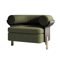 Fauteuil lounge Mattia de designer italien, luxe léger et minimaliste, fauteuil paresseux individuel pour salon, chambre et appartement de présentation