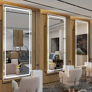 Gran oferta, muebles de maquillaje de peluquería LED de longitud completa grandes, muebles de barbería montados en la pared modernos para salones de belleza - Product Image 2