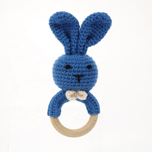 <span class=keywords><strong>Hochet</strong></span> en forme de lapin pour bébé, jouets de qualité alimentaire, <span class=keywords><strong>hochet</strong></span> en bois de coton fait à la main - Product Image 3