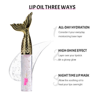 Vendeurs de gloss à lèvres Marque privée Tube de sirène de luxe Huile à lèvres brillante et brillante Lèvres plus dodues Hydratantes à changement de couleur Brillant à lèvres transparent