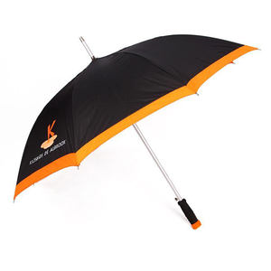 Logo personnalisé Orange 30 pouces 8k <span class=keywords><strong>parapluie</strong></span> de Golf coupe-vent hommes <span class=keywords><strong>parapluie</strong></span> de Golf avec Logo imprimé poignée EVA pour hommes - Product Image 1