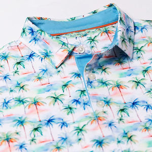 Polos de Golf para Hombre con Estampado de Palmeras Tropicales, Transpirables, de Manga Corta, para Golf - Product Image 5
