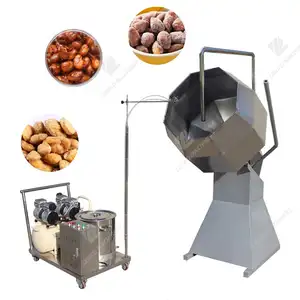 Máquina mezcladora automática de condimentos para Chocolate y cacahuete, mezclador de recubrimiento de nueces