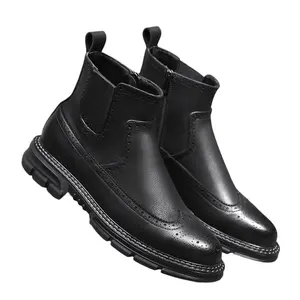Vente en gros d'usine de bottines décontractées et formelles pour hommes bottes Chelsea et Martin nouveau style personnalisées chaussures habillées imperméables souples