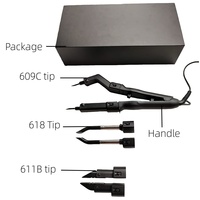 LOOF JR866 LCD Personnalisé 3-en-1 Connecteur d'extension capillaire à kératine convertible Machine de fusion réglable en plastique