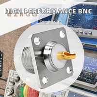 Connecteur RF en laiton haute performance BJDZ, prise BNC mâle à 4 trous, à souder sur panneau, en stock, vente en gros, directement de l'usine