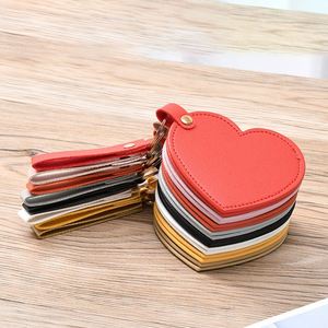 Regalos de Recuerdo Fáciles de Llevar, Espejo de Maquillaje HD con Forma de Corazón de Cuero PU, Ideal para Fiestas, Estudiantes, Belleza, Damas, Mujeres, Niñas - Product Image 5