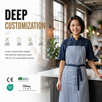 Tablier de cuisine personnalisé en polyester et coton avec poches pour outils, pour chef adulte, avec boucles de fixation, design serviette de cuisine