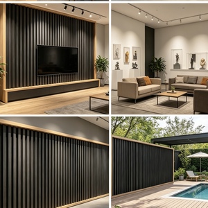 Panneau de grille en MDF à grain de teck OEM, feuille de placage bois pour décoration de panneaux muraux intérieurs d'échantillons immobiliers - Product Image 2