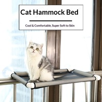 Hamac pour chat avec fixation par ventouse, détachable, lavable, lit pour chat, maison pour chat, plateforme de bain de soleil, adapté à toutes les saisons