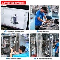 Machine d'emballage automatique industrielle pour poudres avec alimentateur à vis sans fin, ligne de conditionnement de farine, de curry et de poudre à lessiver de qualité alimentaire en sachets