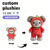 Peluche personnalisée Myrtille Bleue, douce et adorable, lavable, magnifique cadeau de carnaval coloré, jouet en peluche personnalisé