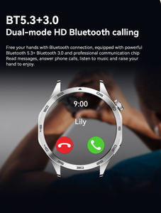 Reloj Inteligente para Hombre AM24 con Pantalla AMOLED de 1.43 Pulgadas, Correa de Silicona, Reloj Deportivo con Funciones de Notificaciones y Masaje - Product Image 5