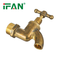 Robinet de jardin en laiton de bonne qualité IFAN Factory, robinet d'eau en laiton 1/2"3/4", robinets de salle de bain