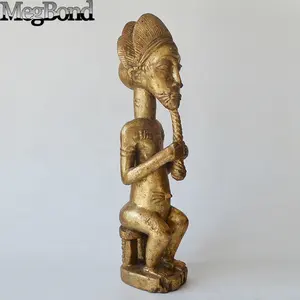 Antieke Hars Standbeeld Afrikaanse Hars Standbeeld