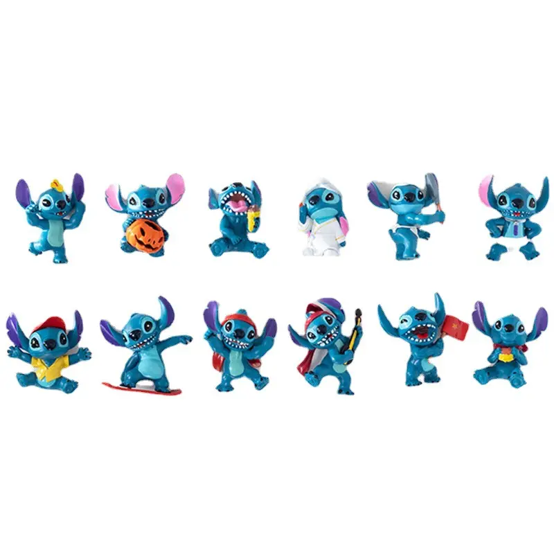 High Quality Stitch Anime Characters Display Models PVC Action Figures Mini Figurines Toys for Kids Home Decoration
