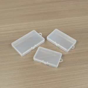 Transparent Plastic <b>Storage</b> <b>Box</b> Rectangle Covered Jewelry Seed Bead Desktop Organizer PP <b>Material</b> 80 90 100mm Long Hooks - Product Image 1