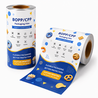 Film d'emballage souple imprimé de qualité alimentaire BOPP CPP PE, rouleau de film plastique laminé personnalisé, résistant à l'humidité