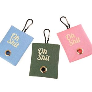 Distributeur de sacs à déjections canines portable en toile pour extérieur, personnalisable avec LOGO, pour promotion et fournitures pour animaux de compagnie - Product Image 1