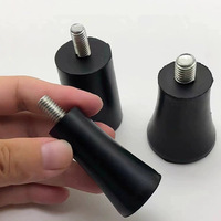 Coussinets de pied à vis en caoutchouc robustes antidérapants et absorbant les chocs, support de la jambe coussinet augmentant la hauteur est livré avec des vis