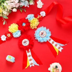 Kit de ceinture de maternité pour baby shower sur le thème du cirque, ceinture de grossesse pour future maman et future <span class=keywords><strong>papa</strong></span>, épingles de corsage - Product Image 4