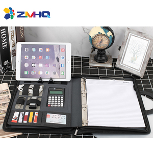 Portafolio <span class=keywords><strong>de</strong></span> Cuero A4 con <span class=keywords><strong>Calculadora</strong></span> y Logotipo - Product Image 3