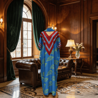 Kaftans de luxe en polyester et soie, robes longues amples imprimées pour femmes musulmanes, grandes tailles, style africain, vente chaude