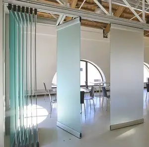 Mur de séparation pliable, mobile, en verre, pour salle de réunion au bureau, 100 m