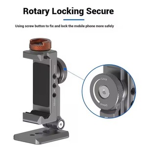 360 °   Soporte Ajustable de Aluminio para Teléfono, Soporte Universal Telescópico con Zapata Fría para Smartphone, para Trípode, Transmisión en Vivo y Vlogging - Product Image 6
