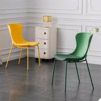 Chaise de salle à manger moderne nordique sans accoudoirs, beige, avec pieds en métal, pour restaurant et café, vente en gros directe usine