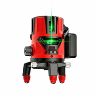 Niveau laser vert GuangChen à 5 lignes, 4 verticales et 1 horizontale, auto-nivelant, pour la construction, le carrelage et l'installation murale