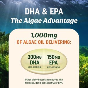 Capsules d'huile d'algues végétaliennes à base <span class=keywords><strong>de</strong></span> DHA et d'EPA, oméga 3 végétalien, non OGM, complément alimentaire oméga 3 pour la santé du cœur, du cerveau et des yeux - Product Image 3